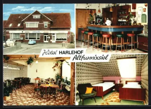 AK Altfunnixsiel, Hotel Harlehof, Innenansichten