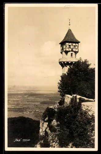 AK Teck, Aussichtsturm auf dem Teckfelsen