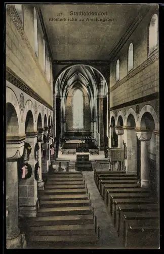 AK Stadtoldendorf, Klosterkirche zu Amelungsborn, Innenansicht