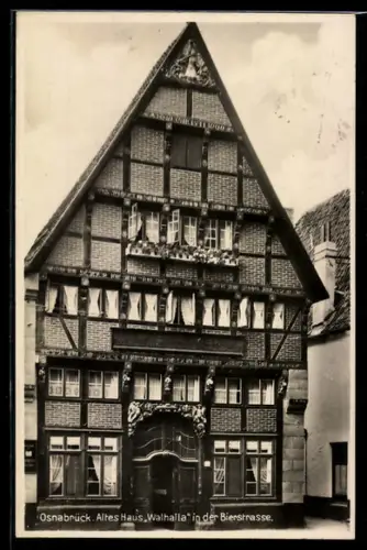 AK Osnabrück, Altes Haus Walhalla in der Bierstrasse