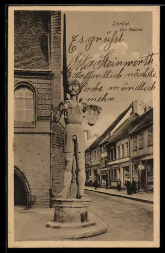 AK Stendal, Rolandstatue
