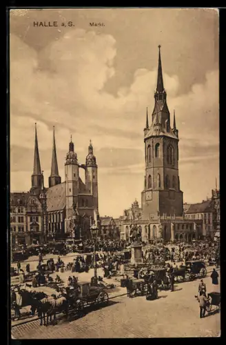 AK Halle a. S., Markt