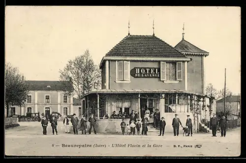 AK Beaurepaire, l'Hotel Flavin et la Gare