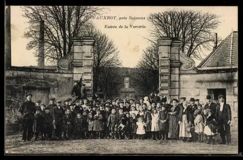 AK Vauxrot près Soissons, Entrée de la Verrerie