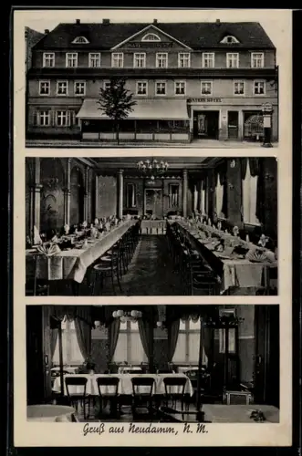 AK Neudamm /N. M., Vater`s Hotel Prinz von Preussen, Bes. W. Klietmann