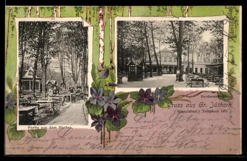 AK Hamburg-Jüthorn, Partie aus Garten, Vorderansicht