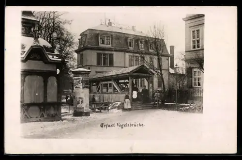 Foto-AK Erfurt, Vogelbrücke, Ortspartie nahe der Cyriakstrasse, ca. 1910