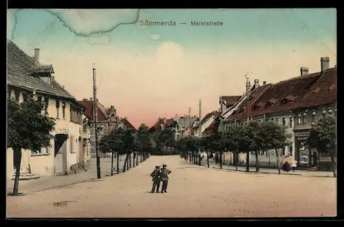 AK Sömmerda, Blick in die Marktstrasse