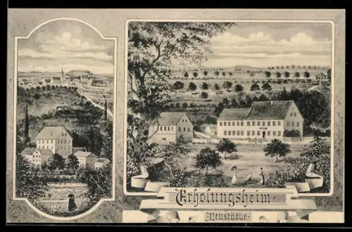 Künstler-AK Waiblingen, Erholungsheim Neustädtle