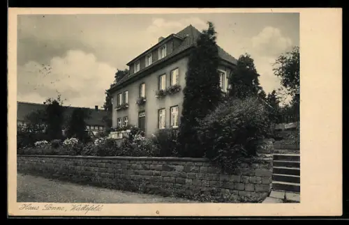 AK Wallefeld, Ansicht vom Hotel Haus Sonne
