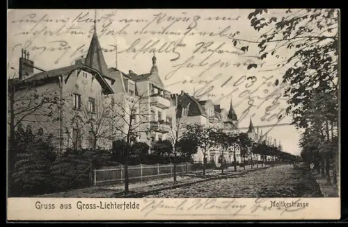 AK Gross-Lichterfelde, Moltkestrasse mit Villen