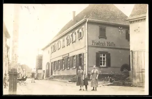 Foto-AK Sternenfels, Geschäft Friedrich Höfle