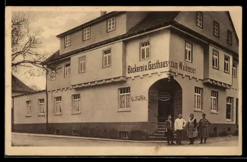 AK Pinache, Bäckerei und Gasthaus zum Waldenser. Inh. C. Züfle