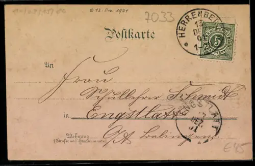 Lithographie Haslach, Hauptstrasse, Rathaus, Kirche