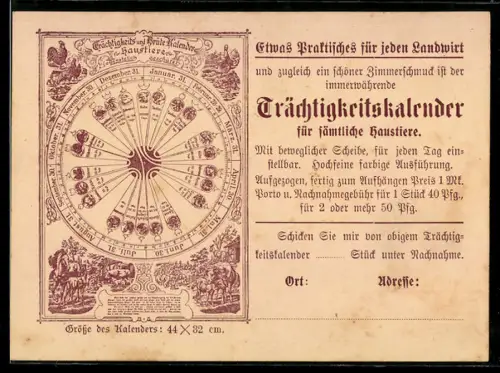 AK Trächtigkeitskalender für sämtliche Haustiere