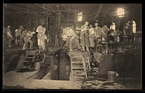 AK La Verrerie, Glasbläserei