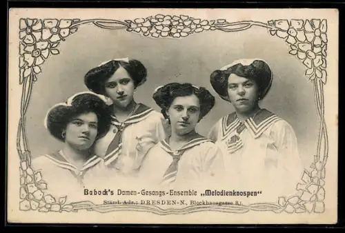 AK Dresden, Babocks Damen-Gesangs-Ensemble Melodienknospen