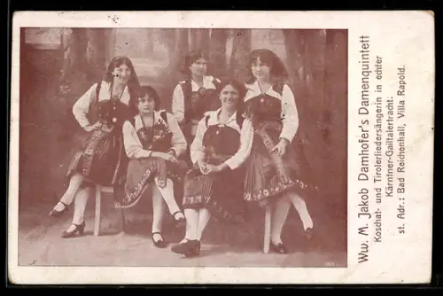 AK Bad Reichenhall, Witwe M. Jakob Damhofers Damenquintett