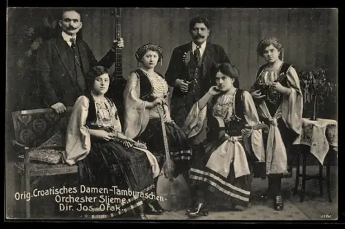 AK Original Croatisches Damen-Tamburaschen-Orchester Sljeme