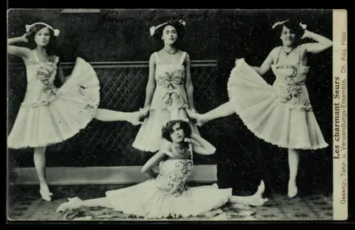 AK Les charmant Seurs, Gesang-, Tanz- und Verwandlungs-Ensemble, Damenorchester