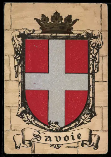 AK Savoie, Wappen auf Mauer-Hintergrund