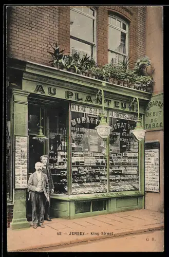 AK Jersey, King Street, Postcard Shop, Au Planteur