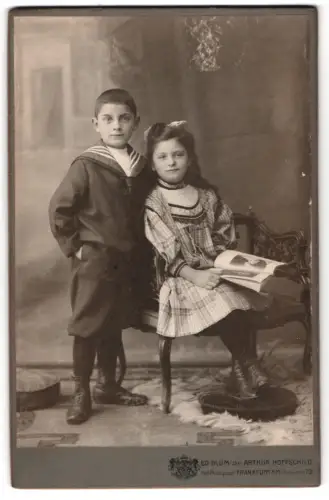 Fotografie Ed. Blum, Frankfurt am Main, Kaiserstrasse 73, Kinder im Sonntagsgewand