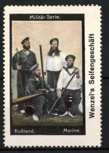 Reklamemarke Russland, Militär-Serie, Marine, Matrosen in Uniform
