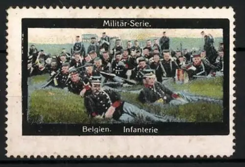 Reklamemarke Belgien, Infanterie, Militär-Serie
