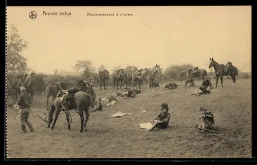 AK belgische Soldaten der Kavallerie