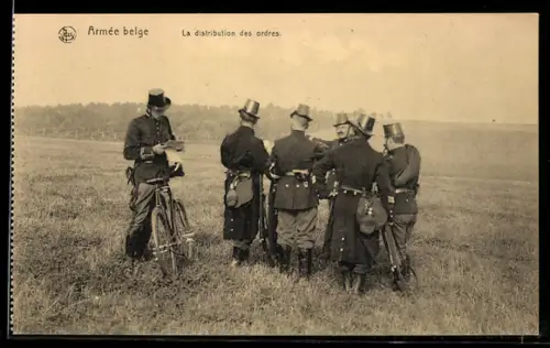 AK Armée belge, La distribution des ordres, Befehlsausgabe