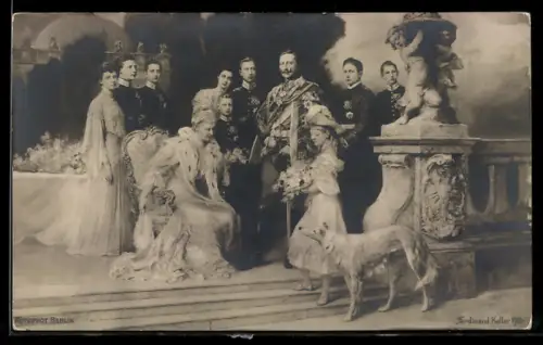 AK Kaiser Wilhelm II. und das deutsche Kaiserhaus