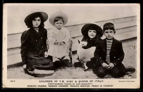 AK die Kinder des Königs und der Königin von Italien