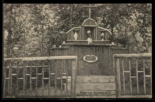 AK Pont à Mousson, Altar im Priesterwald