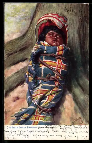 Künstler-AK A Piute Indian Papoose