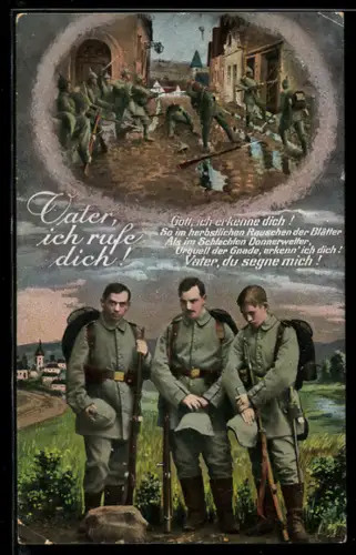 AK Soldaten im Kampf und im Gebet, Vater, ich rufe dich!, Propaganda