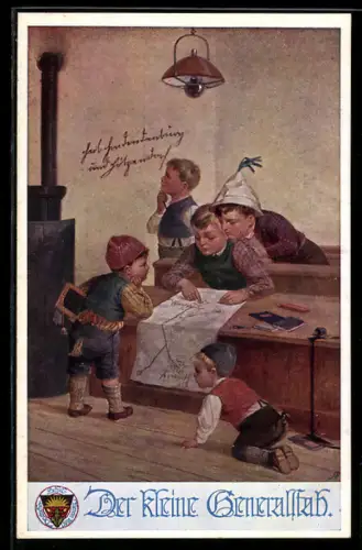 AK Deutscher Schulverein NR: 750, Der kleine Generalstab