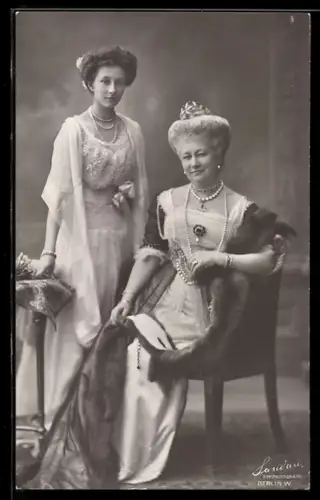 AK Kaiserin Auguste Victoria und Tochter Victoria Luise