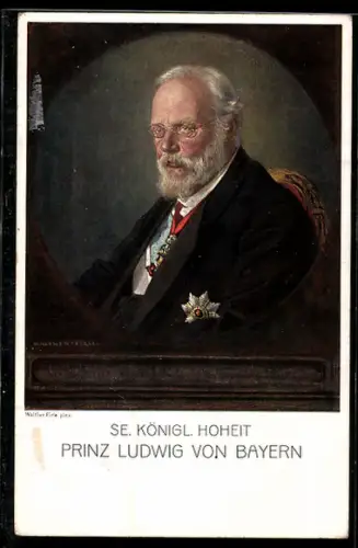 AK Portrait König Ludwig III., zur Erinnerung an der XIV. Bayer. Turnfest 1912 in Würzburg