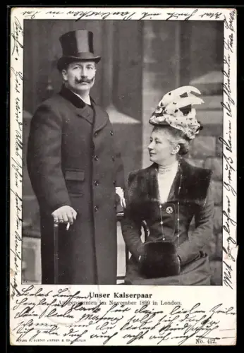 AK Unser Kaiserpaar, Aufgenommen im November 1899 in London