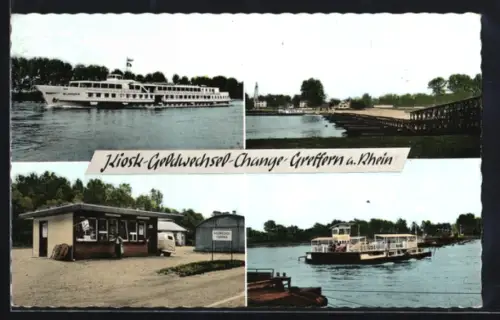 AK Greffern a. Rhein, Kiosk, Geldwechsel, Grenzübergang nach Frankreich