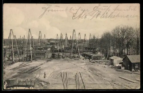 AK Partie auf einem Ölfeld