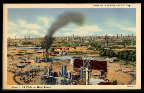 AK West Texas, Modern Oil Field, Fuel for a Million Cars a Day!, Erdölförderung