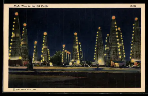 AK Night Time in the Oil Fields