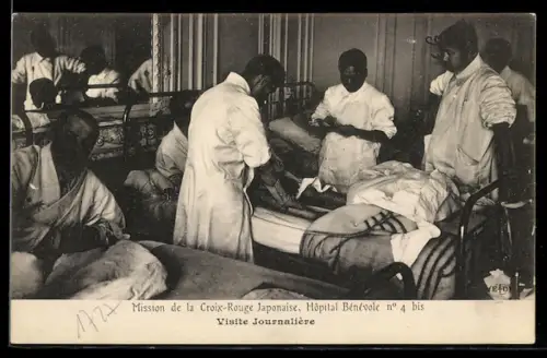 AK Mission de la Croix-Rouge Japonaise, Hôpital Bénévole, Visite Journalière