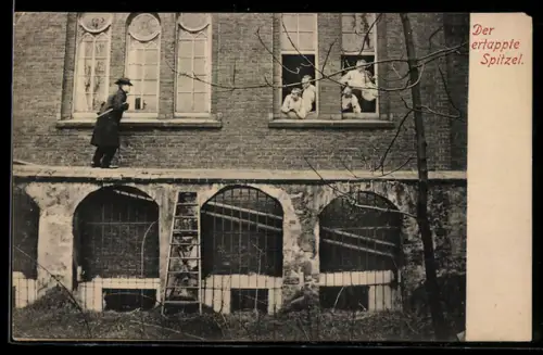 AK Spitzel wird von Männern am Fenster ertappt
