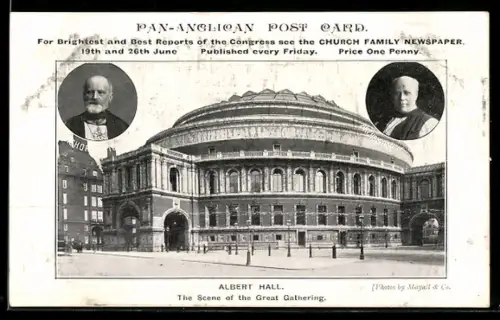 AK Albert Hall, Albert Hall, Scene of the Great Gathering, Portrait of Archbishop of Canterbury