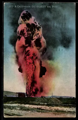 AK A California Oil Gusher on Fire