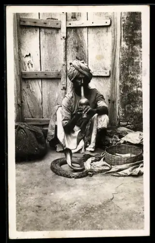 AK Ein Schlangenbeschwörer mit einer Kobra