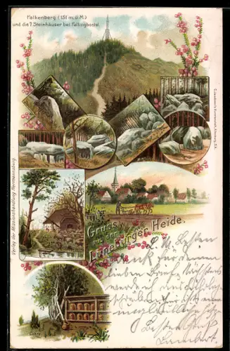 Lithographie Bergen, Imkerei in der Lüneburger Heide